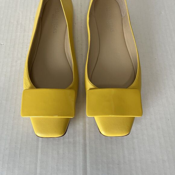 Bells & Becks Womens The Emma Yellow Square Toe Ballet Flats Slip On Casual 40.5 - Picture 9 of 16